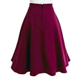 Hemet Flowy Fuschia Circle Skirt-Skirts-Glitz Glam and Rebellion GGR Pinup, Retro, and Rockabilly Fashions