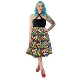 Hemet Circle Skirt in Monster Mash-Skirts-Glitz Glam and Rebellion GGR Pinup, Retro, and Rockabilly Fashions