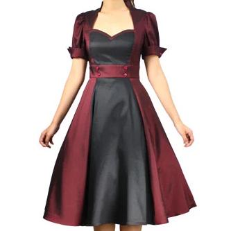 Nights in Satin Opera Dress in Burgundy & Black Glitz Glam and Rebellion Nights in Satin Opera Dress in Burgundy & Black Glitz Glam and Rebellion