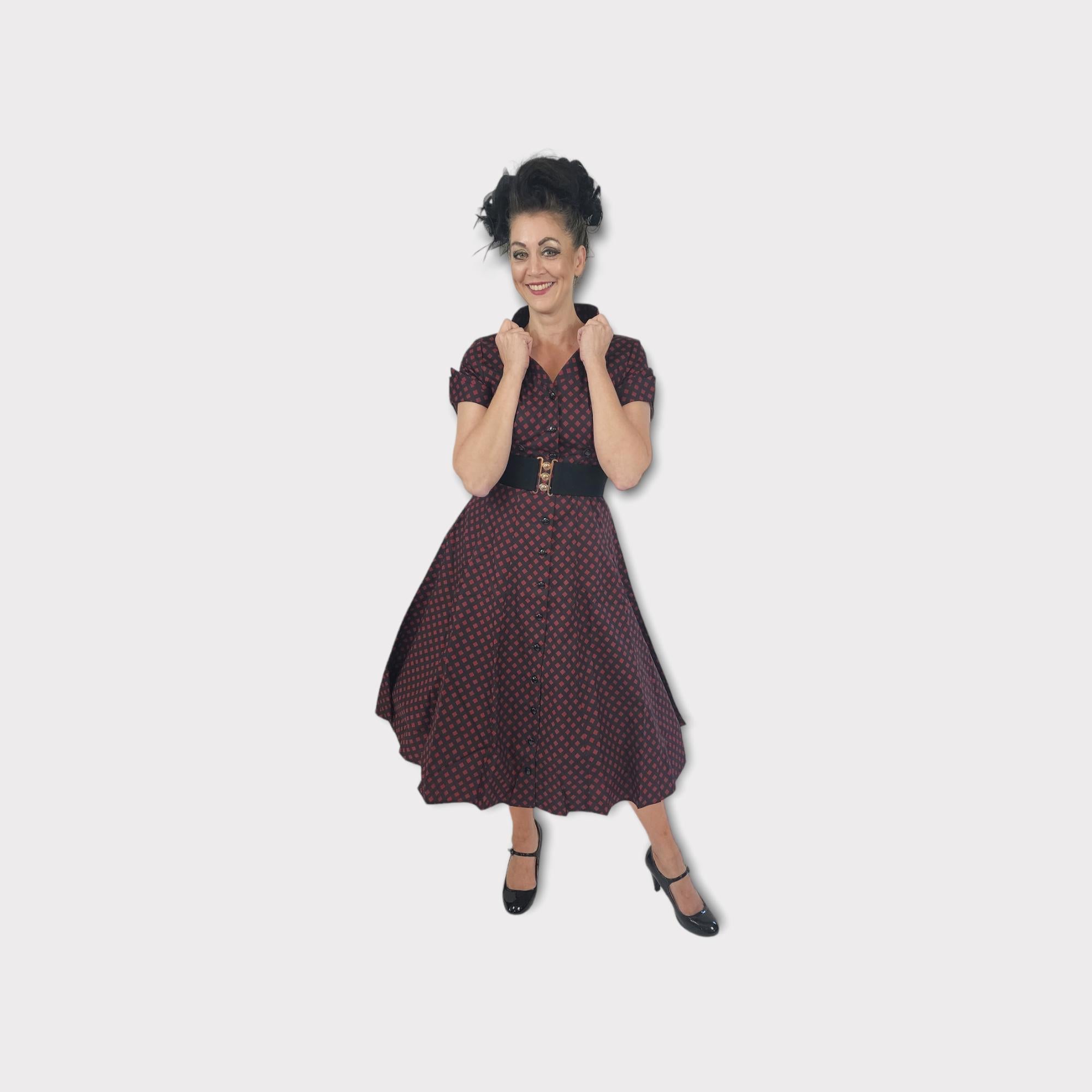 retro glam dresses Standard Collar Dress – Glitz and Rebellion toddler dress red 10 Ways to Dress Size:US 9-9.5 / EU 40