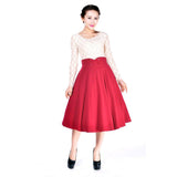 Rockabilly Swing Skirt in Red-Skirts-Glitz Glam and Rebellion GGR Pinup, Retro, and Rockabilly Fashions