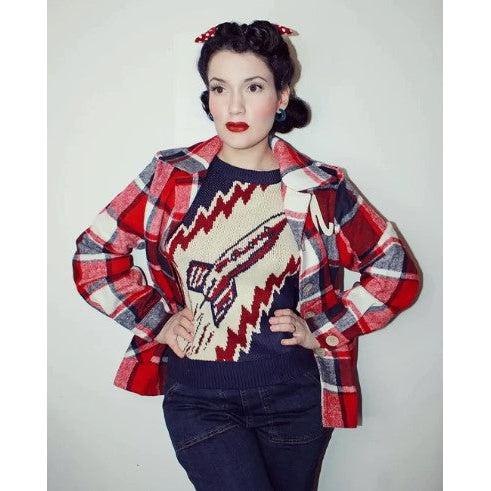 Star Struck Clothing Jacket in Red and Blue Plaid