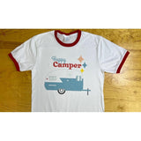 Star Struck Clothing Happy Camper Ringer T-Shirt-T-Shirt-Glitz Glam and Rebellion GGR Pinup, Retro, and Rockabilly Fashions