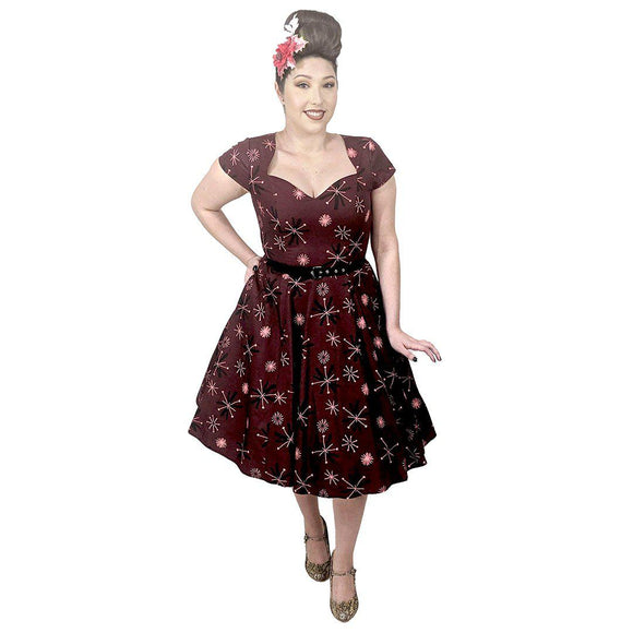 Retro Atomic Burst Dress in Red Glitz Glam and Rebellion Retro Atomic Burst Dress in Red Glitz Glam and Rebellion