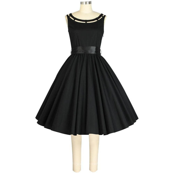 1950's Sasha Swing Dress in Black – Glitz Glam and Rebellion