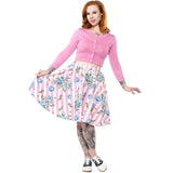 Sourpuss Carousel Roses Sweets Swing Skirt-Skirts-Glitz Glam and Rebellion GGR Pinup, Retro, and Rockabilly Fashions