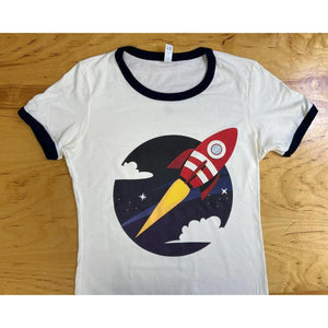 Star Struck Blast Off Rocket T-Shirt-T-Shirt-Glitz Glam and Rebellion GGR Pinup, Retro, and Rockabilly Fashions