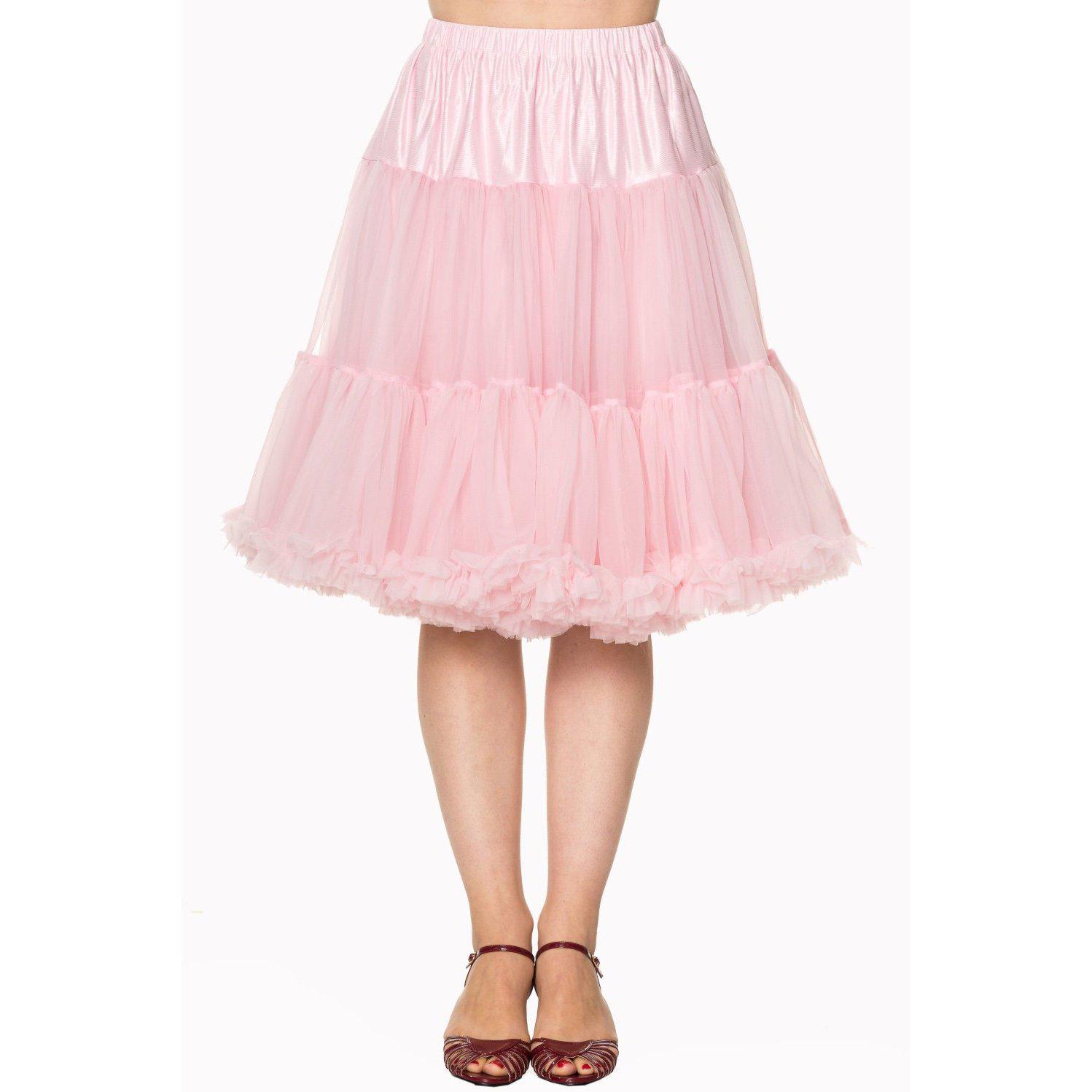 Solid Color Satin Petticoat in Old Rose : UUX495