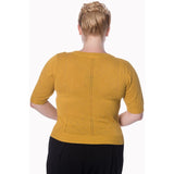 Banned Teardrop Pullover in Mustard-Pullover Sweater-Glitz Glam and Rebellion GGR Pinup, Retro, and Rockabilly Fashions