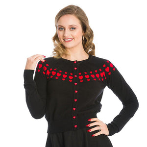 Banned Love Wins Cardigan in Black-Cardigan-Glitz Glam and Rebellion GGR Pinup, Retro, and Rockabilly Fashions