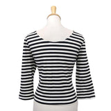 Collectif Twinnie Top in Black and White-Top-Glitz Glam and Rebellion GGR Pinup, Retro, and Rockabilly Fashions