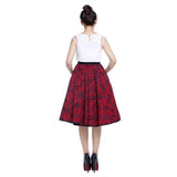 Twyla Twirl Skirt in Red-Skirts-Glitz Glam and Rebellion GGR Pinup, Retro, and Rockabilly Fashions