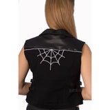 Banned Web Gilet in Black-Jacket-Glitz Glam and Rebellion GGR Pinup, Retro, and Rockabilly Fashions