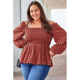 Plus Size Peplum Blouse-Top-Glitz Glam and Rebellion GGR Pinup, Retro, and Rockabilly Fashions