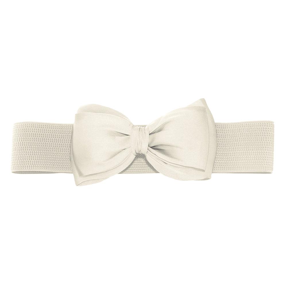 White bow cheap belt