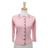 Banned Bunny Hop Cardigan in Pink-Cardigan-Glitz Glam and Rebellion GGR Pinup, Retro, and Rockabilly Fashions