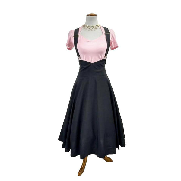 I-line Jumper skirt 【L'or】 black_jumper_circle_skirt_fron
