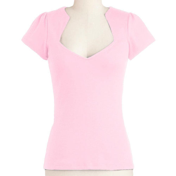 GGR Rockabilly Diamond Cut Shirt in Pink-Shirts-Glitz Glam and Rebellion GGR Pinup, Retro, and Rockabilly Fashions